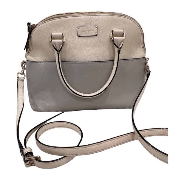 KATE SPADE | Cream and gray purse - top handle - Picture 2 of 5